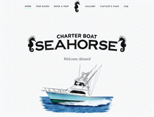Tablet Screenshot of charterboatseahorse.com